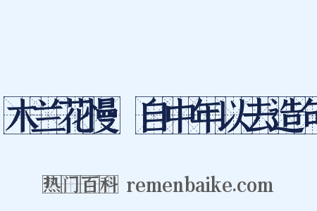 木兰花慢·自中年以去造句是什么意思的图片
